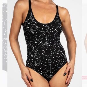 Knotty | Starry Nightmares Glowing Scoop Neck Bodysuit